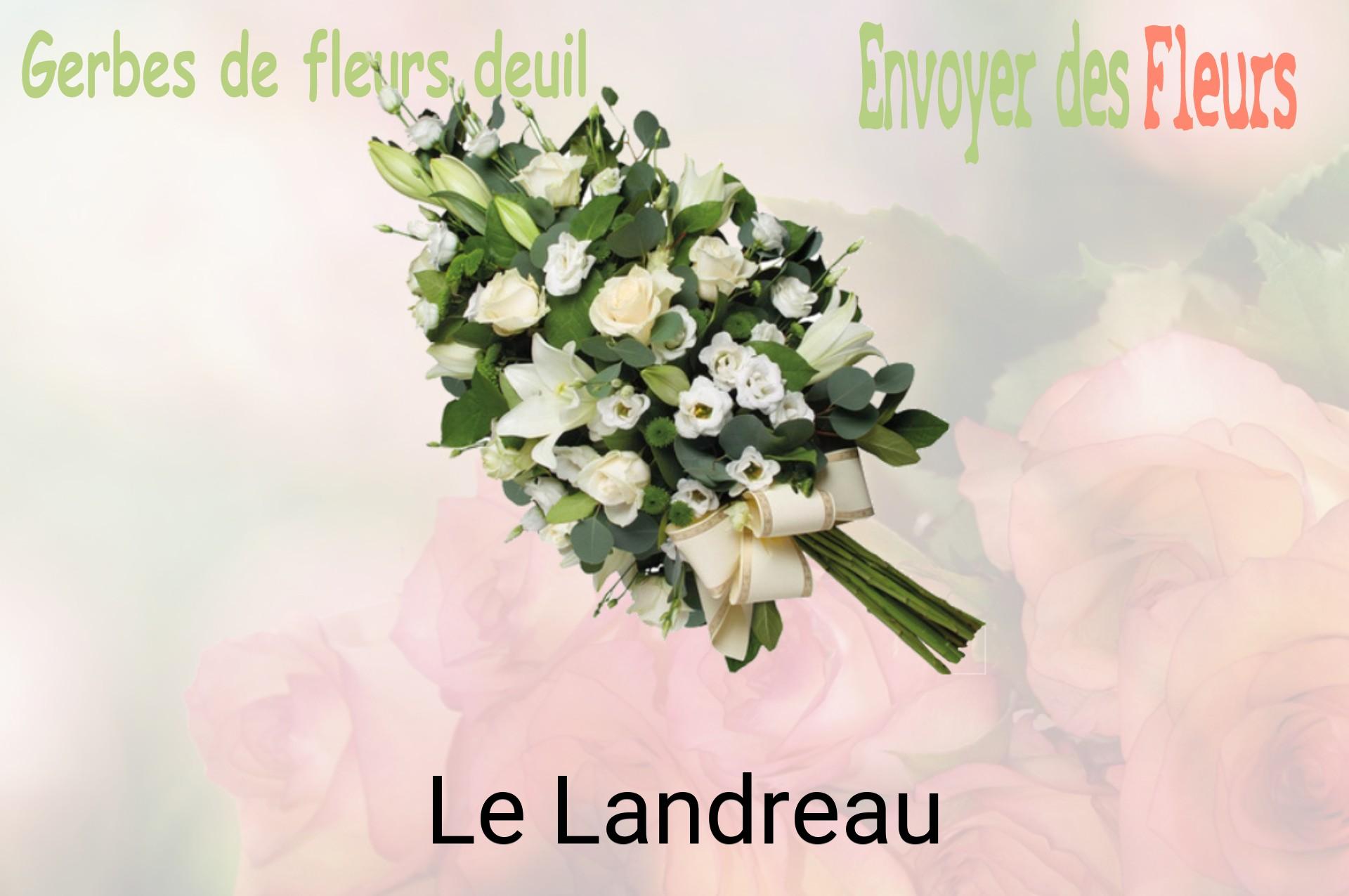 Gerbe de fleurs de deuil livrée à Le Landreau